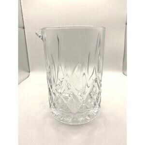 Viski Lead Free Crystal Pedestal Cocktail Mixing Glass - 4.2 x 3.65 x 5.5” NIB